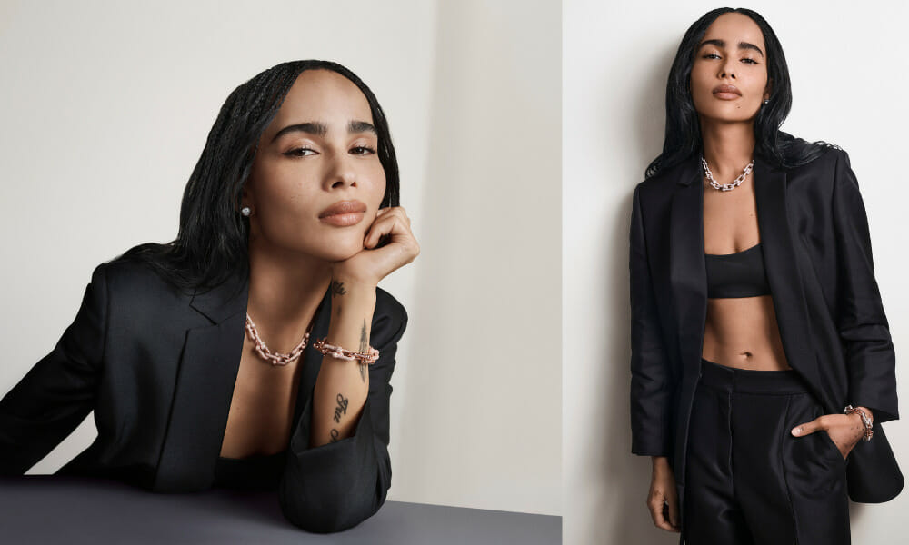 House ambassador Zoë Kravitz gives new meaning to “cat woman” in Tiffany  HardWear. Link in bio. #ThisIsTiffany #TiffanyHardWear…