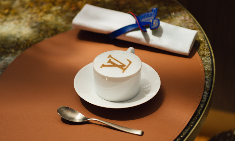 WE BE SIPPING COFFEE AT THE NEWLY OPENED LOUIS VUITTON LOUNGE AT
