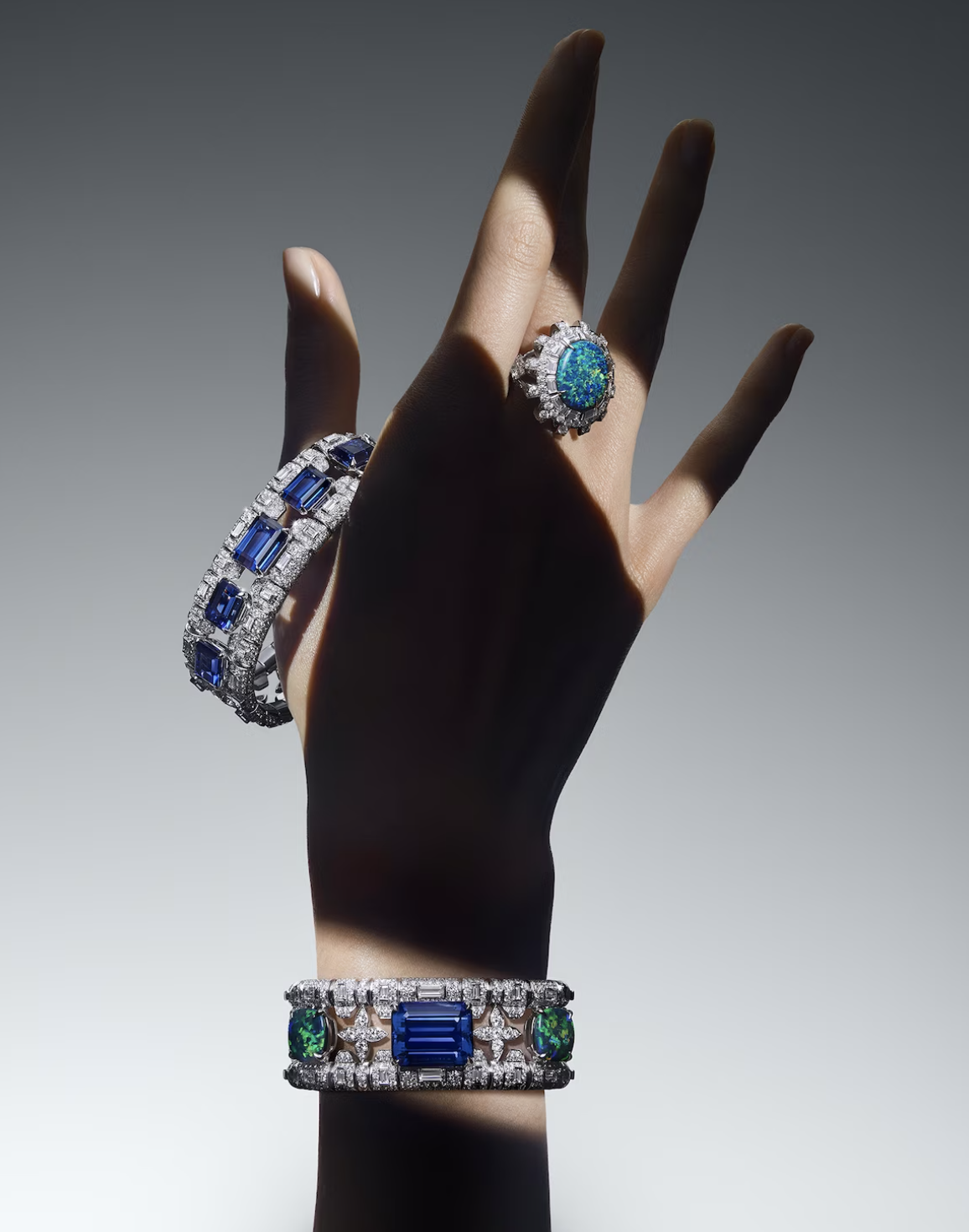 Louis Vuitton Riders of the Knights diamond, emerald and sapphire