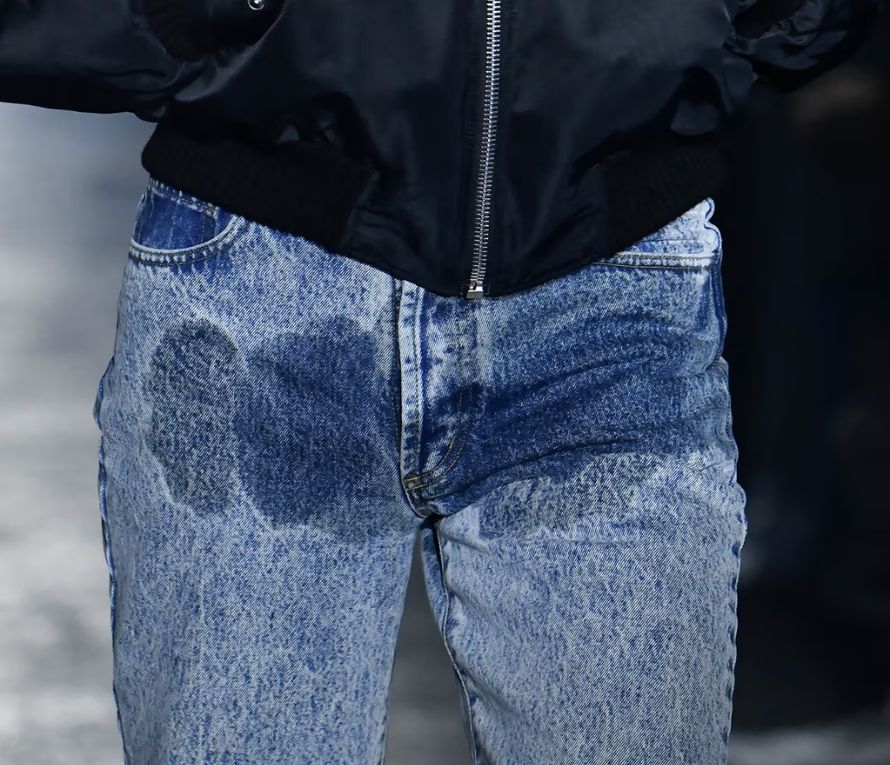 jordanluca pee-stained jeans
