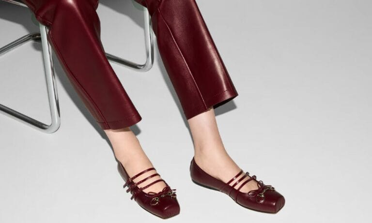 SQUARE TOE BALLET FLATS