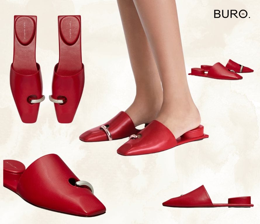 Tory Burch Pierced Mules