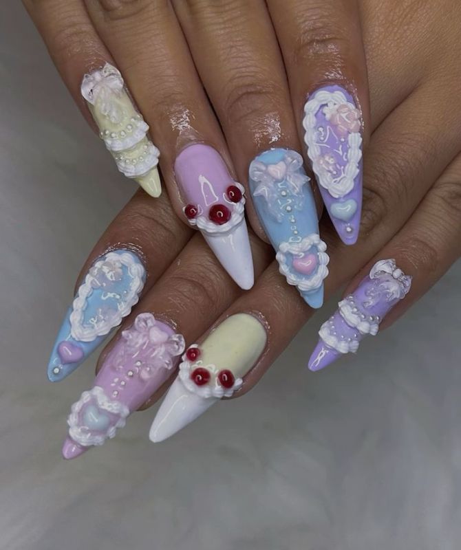 cake nails trend 2025