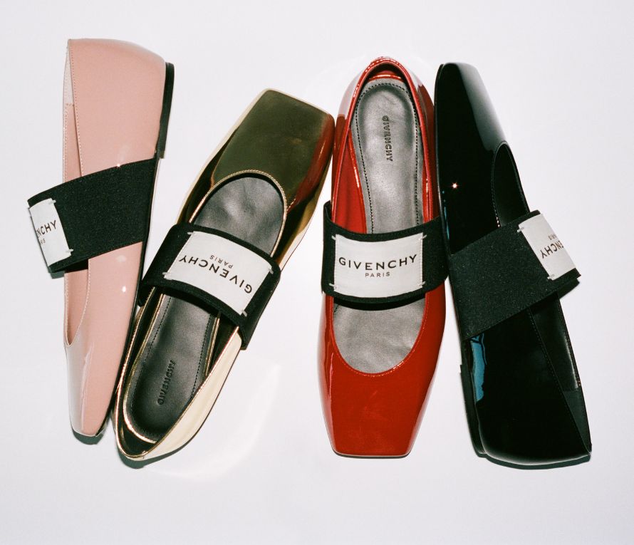 Givenchy sliced square ballerina shoes