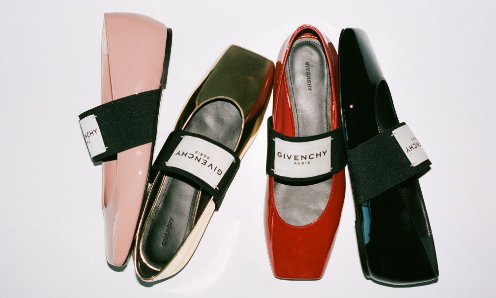 Givenchy sliced square ballerina shoes