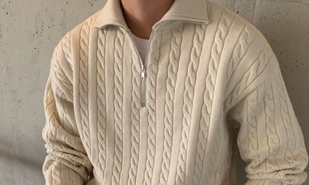 quarter zip sweater men