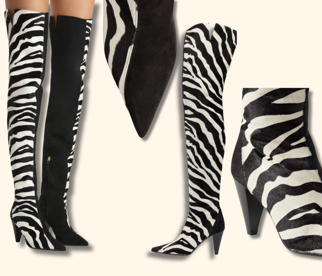 BURO’S MUST-HAVE LIST: KHAITE ‘HARVEY’ SUEDE AND ZEBRA-PRINT BOOTS.
