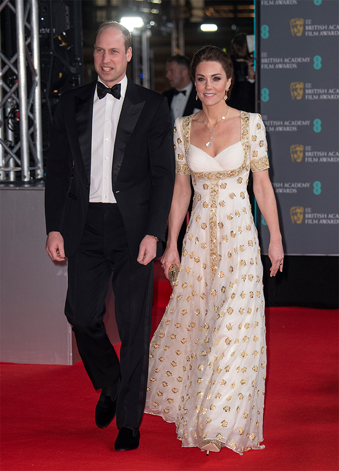 The Duke of Cambridge and the Duchess of Cambridge dressed in Alexander McQueen