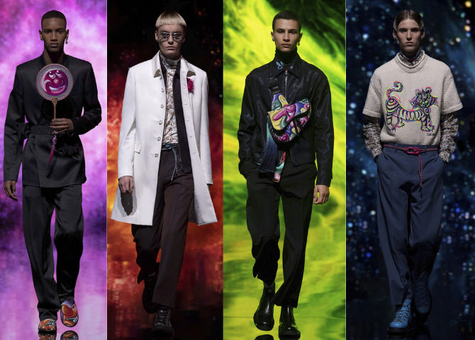 Dior Homme creative director Kim Jones collaborates with Kenny Scharf to  produce hyper-coloured Men's Fall 2021 collection