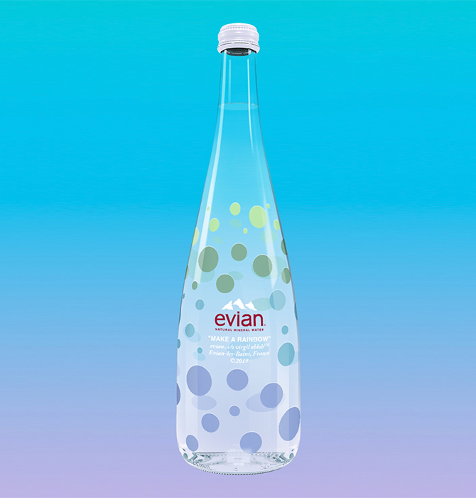 One drop can make a rainbow, bottle, Virgil Abloh, rainbow, Discover our  new evian Limited Edition bottle by Virgil Abloh! #evian #VirgilAbloh  #evianxVirgilAbloh The evian x Virgil Abloh limited-edition Soma