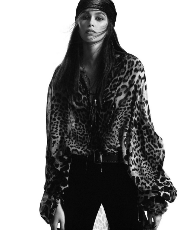 Kaia Gerber for Saint Laurent