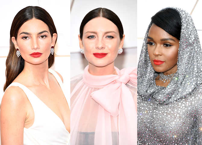 Bright lips, short bobs and nail art reigned supreme on the Oscars 2020 ...