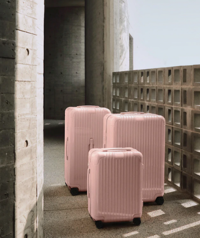 RIMOWA Essential Cabin in Desert Rose  Rimowa, Pink suitcase, Rimowa  luggage