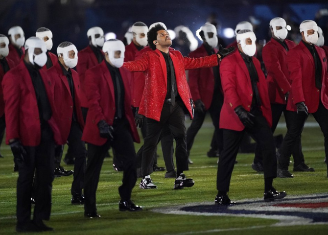 The Weeknd's red Super Bowl Givenchy jacket by was his most elaborate yet