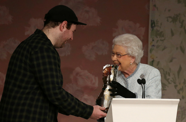 Queen Elizabeth II at London Fashion Week